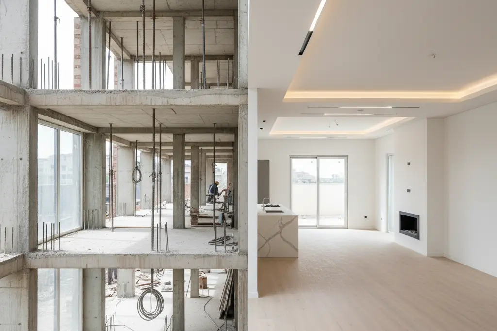 تفکیک هزینه سفت کاری و نازک کاری ویلا در سال ۱۴۰۴